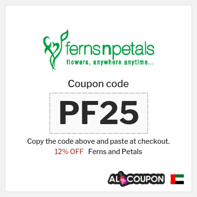 Coupon for Ferns and Petals (PF25) 12% OFF
