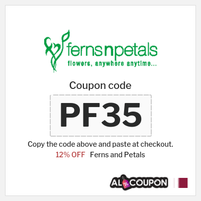 Coupon for Ferns and Petals (PF35) 12% OFF
