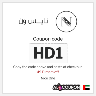 Coupon for Nice One (HD1) 49 Dirham off