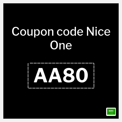 Nice One Coupon (AA80) Nice One First Order Promo Code | New customers