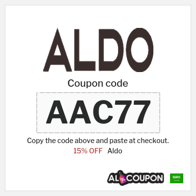 Coupon for Aldo (AAC77) 15% OFF