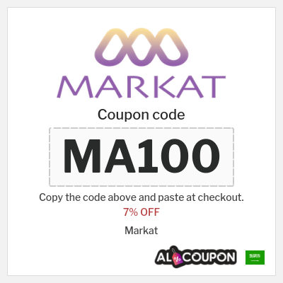 Coupon for Markat (MA100) 7% OFF
