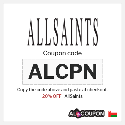 Coupon discount code for AllSaints Up to 20% OFF