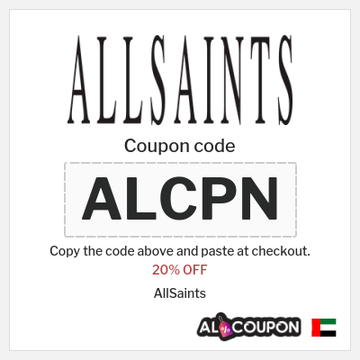 Coupon discount code for AllSaints Up to 20% OFF