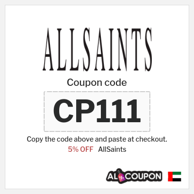 Coupon for AllSaints (CP111) 5% OFF