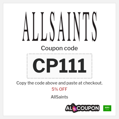 Coupon for AllSaints (CP111) 5% OFF