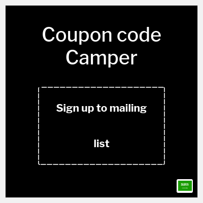Coupon discount code for Camper 10% OFF