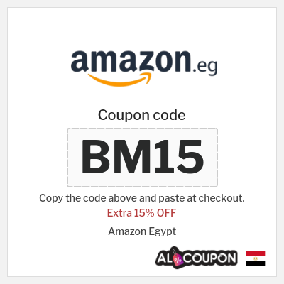 Coupon for Amazon Egypt (BM15) Extra 15% OFF