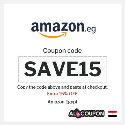 Coupon for Amazon Egypt (SAVE15) Extra 15% OFF