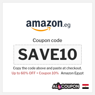 Coupon for Amazon Egypt (SAVE10) Up to 60% OFF + Coupon 10%