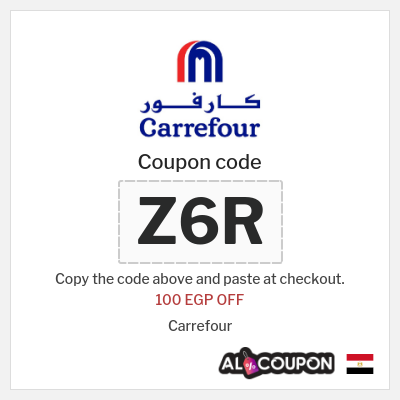 Coupon for Carrefour (Z6R) 100 EGP OFF