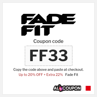 Coupon discount code for Fade Fit 22% OFF