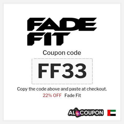 Coupon for Fade Fit (FF33) 22% OFF