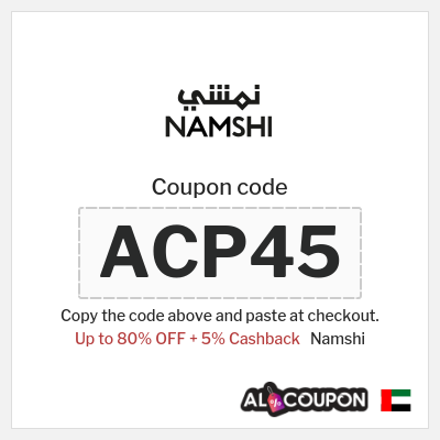 Namshi Coupon (ACP45) Namshi discount code 2026