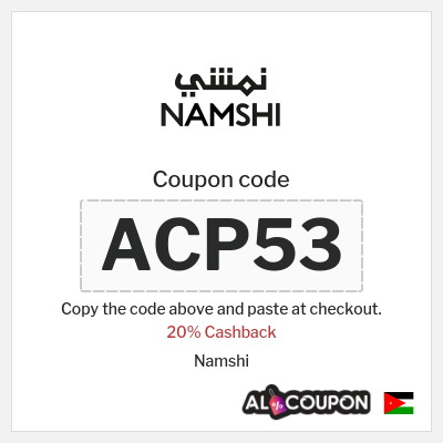 Coupon for Namshi (ACP53) 20% Cashback