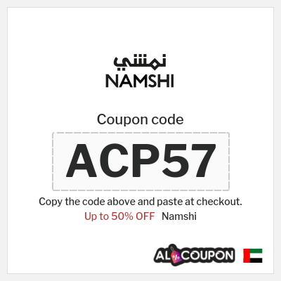 Namshi Coupon (ACP57) Namshi discount code 2025