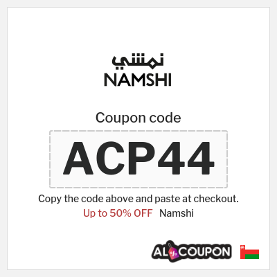 Namshi Coupon (ACP46) Namshi discount code 2025