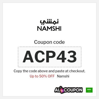 Coupon for Namshi (ACP43) Up to 50% OFF
