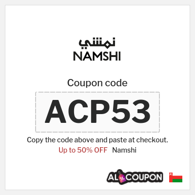 Coupon for Namshi (ACP53) Up to 50% OFF