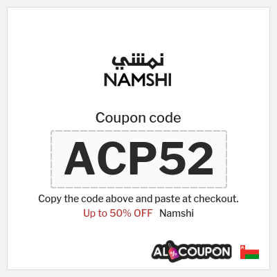 Namshi Coupon (ACP52) Namshi discount code 2025