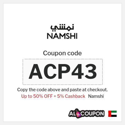 Namshi Coupon (ACP43) Namshi discount code 2026