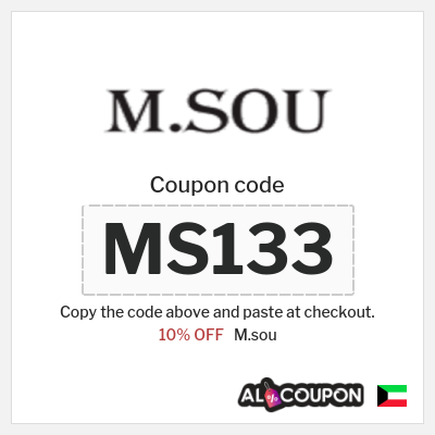 Coupon discount code for M.sou 10% OFF