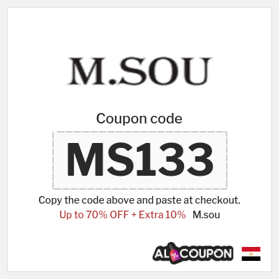 Coupon for M.sou (MS133) Up to 70% OFF + Extra 10%