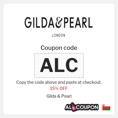 Coupon discount code for Gilda & Pearl 15% OFF