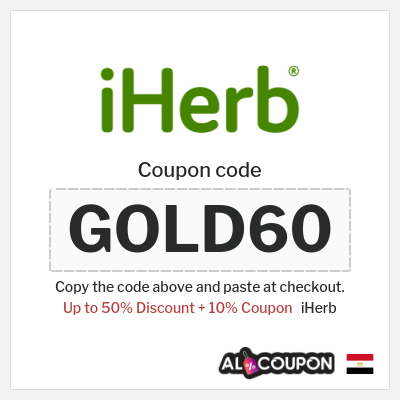 Coupon for iHerb (GOLD60) Up to 50% Discount + 10% Coupon