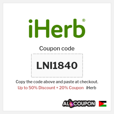 Coupon for iHerb (LNI1840) Up to 50% Discount + 20% Coupon
