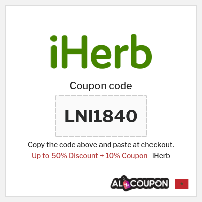 Coupon for iHerb (LNI1840) Up to 50% Discount + 10% Coupon