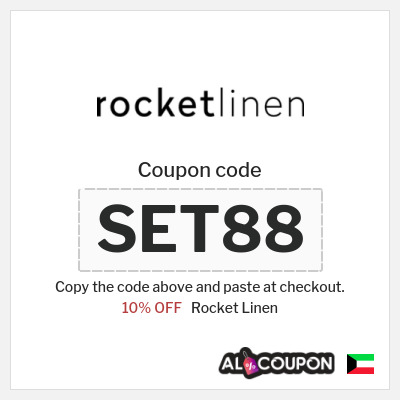 Coupon for Rocket Linen (SET88) 10% OFF