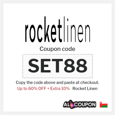 Coupon for Rocket Linen (SET88) Up to 60% OFF + Extra 10%