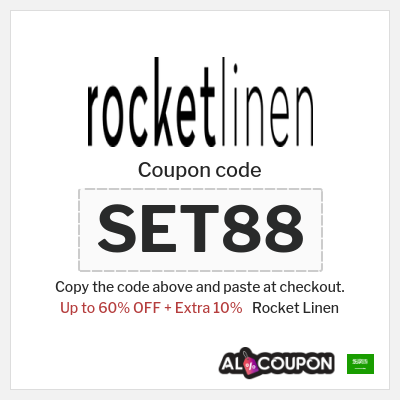 Coupon for Rocket Linen (SET88) Up to 60% OFF + Extra 10%