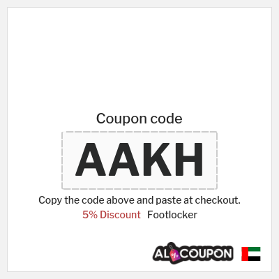 Coupon discount code for Footlocker Exclusive 5% OFF