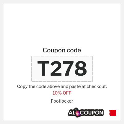 Coupon for Footlocker (T278) 10% OFF