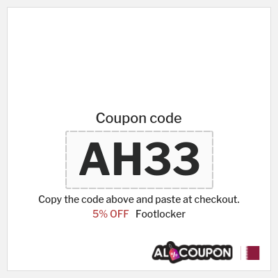 Coupon for Footlocker (AH33) 5% OFF