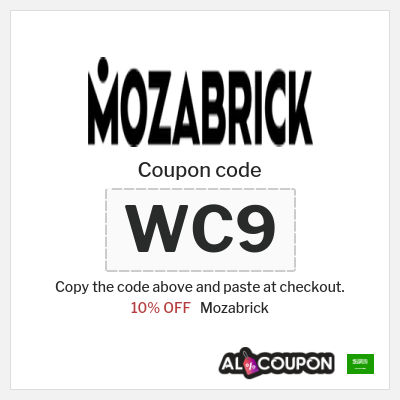 Coupon discount code for Mozabrick 10% OFF
