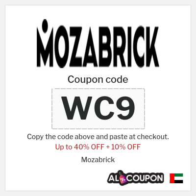 Coupon for Mozabrick (WC9) Up to 40% OFF + 10% OFF