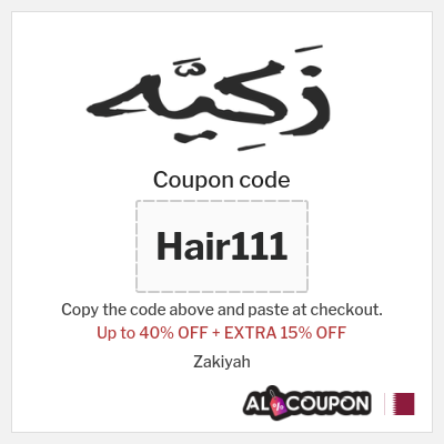 Coupon for Zakiyah (Hair111) Up to 40% OFF + EXTRA 15% OFF