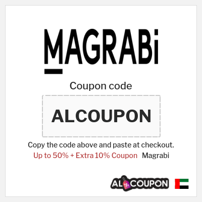 Coupon for Magrabi (ALCOUPON) Up to 50% + Extra 10% Coupon