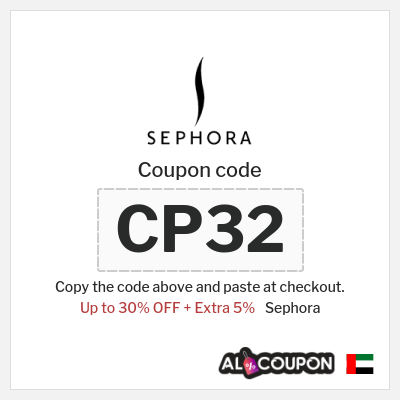 Sephora Coupon (CP32) Sephora discount code UAE