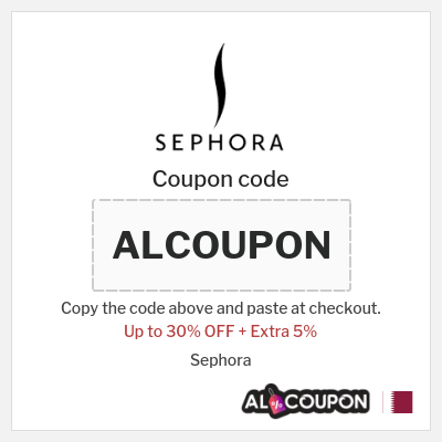 Coupon for Sephora (ALCOUPON) Up to 30% OFF + Extra 5%