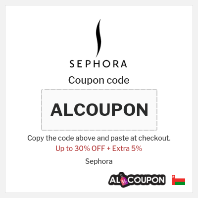 Coupon for Sephora (ALCOUPON) Up to 30% OFF + Extra 5%