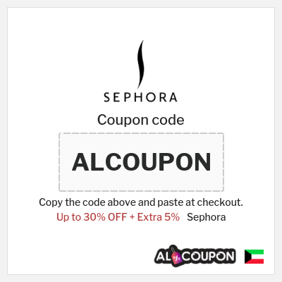 Coupon for Sephora (ALCOUPON) Up to 30% OFF + Extra 5%