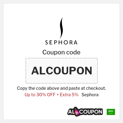 Coupon for Sephora (ALCOUPON) Up to 30% OFF + Extra 5%