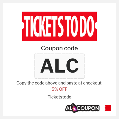 Coupon discount code for Ticketstodo 5% OFF