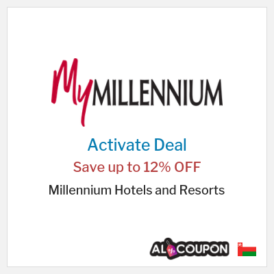 Coupon discount code for Millennium Hotels and Resorts 25% OFF