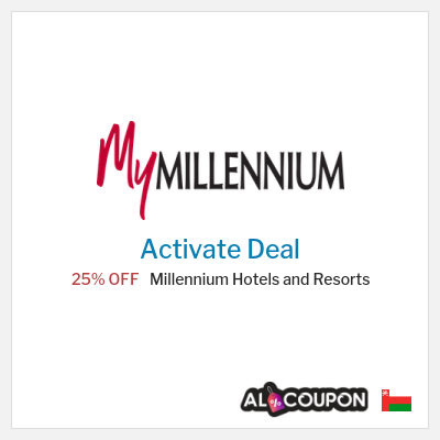 Special Deal for Millennium Hotels and Resorts 25% OFF