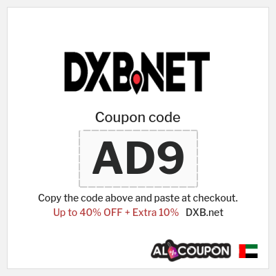 Coupon for DXB.net (AD9) Up to 40% OFF + Extra 10%